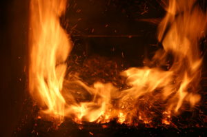 Picture of burning biomass