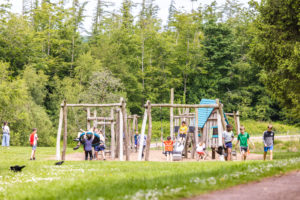 Children playing at playgorund in Coillte's farran forest park